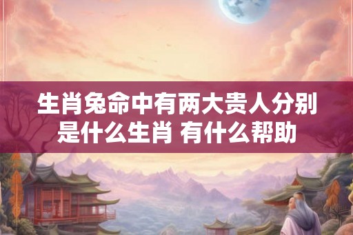 生肖兔命中有两大贵人分别是什么生肖 有什么帮助 生肖兔命中有两大贵人分别是什么生肖 有什么帮助