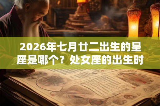 2026年七月廿二出生的星座是哪个？处女座的出生时间