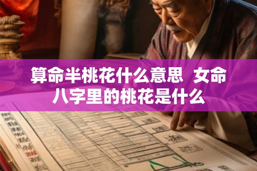 算命半桃花什么意思 女命八字里的桃花是什么 算命半桃花什么意思 女命八字里的桃花是什么