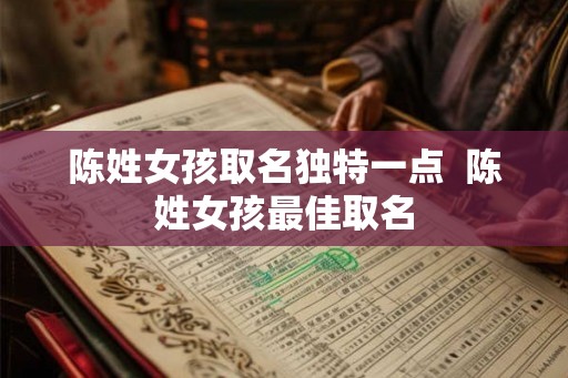 陈姓女孩取名独特一点  陈姓女孩最佳取名