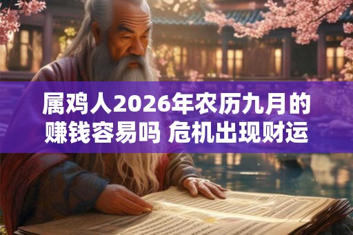 属鸡人2026年农历九月的赚钱容易吗 危机出现财运下降
