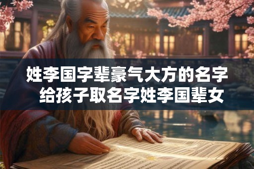姓李国字辈豪气大方的名字  给孩子取名字姓李国辈女孩