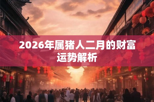 2026年属猪人二月的财富运势解析