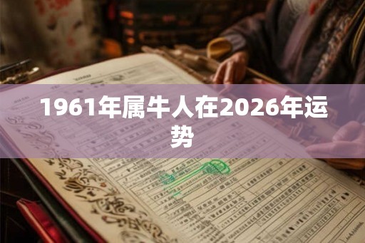 1961年属牛人在2026年运势