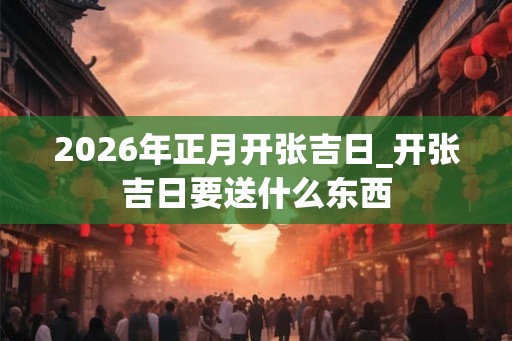 2026年正月开张吉日_开张吉日要送什么东西