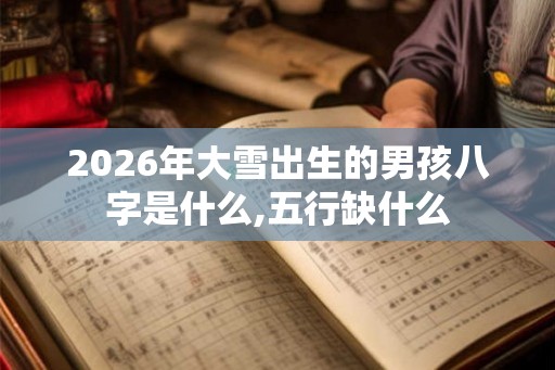 2026年大雪出生的男孩八字是什么,五行缺什么