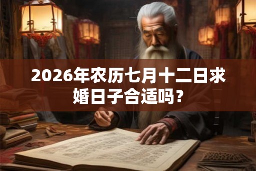 2026年农历七月十二日求婚日子合适吗？
