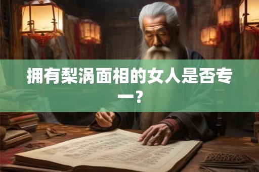 拥有梨涡面相的女人是否专一？