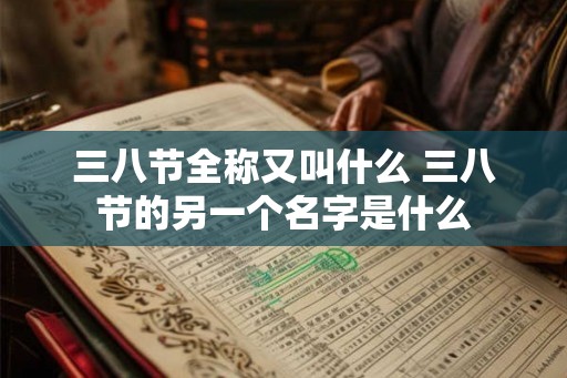 三八节全称又叫什么 三八节的另一个名字是什么