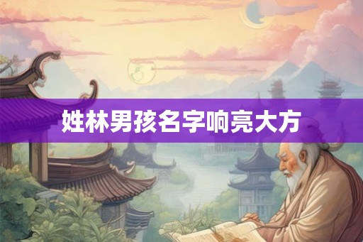 姓林男孩名字响亮大方 姓林男孩名字响亮大方