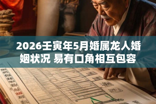 2026壬寅年5月婚属龙人婚姻状况 易有口角相互包容