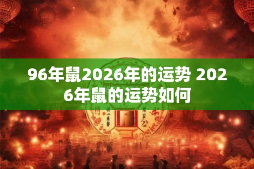 96年鼠2026年的运势 2026年鼠的运势如何 96年鼠2026年的运势 2026年鼠的运势如何