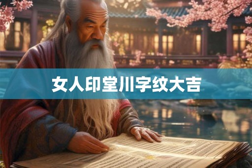 女人印堂川字纹大吉 女人印堂川字纹大吉