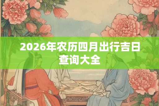 2026年农历四月出行吉日查询大全