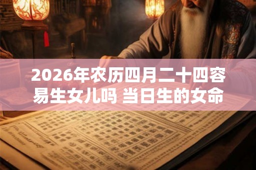 2026年农历四月二十四容易生女儿吗 当日生的女命好吗 2026年农历四月二十四容易生女儿吗 当日生的女命好吗