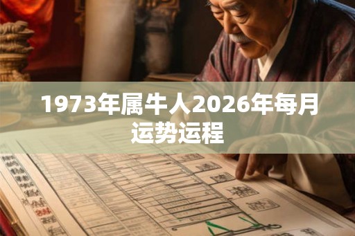 1973年属牛人2026年每月运势运程
