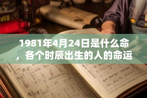 1981年4月24日是什么命，各个时辰出生的人的命运