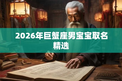 2026年巨蟹座男宝宝取名精选