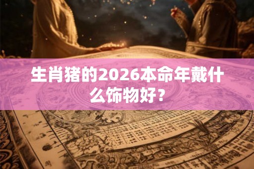 生肖猪的2026本命年戴什么饰物好？