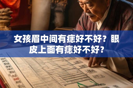 女孩眉中间有痣好不好？眼皮上面有痣好不好？