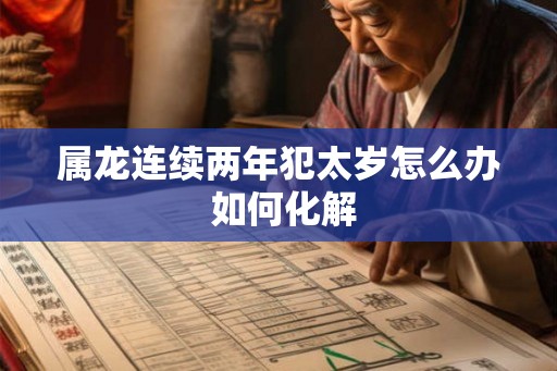 属龙连续两年犯太岁怎么办 如何化解