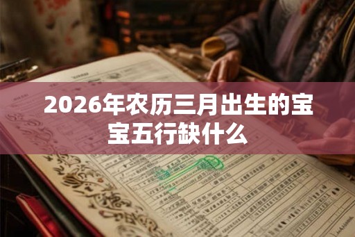2026年农历三月出生的宝宝五行缺什么