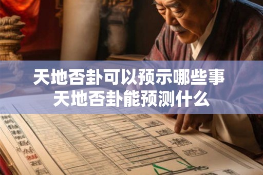 天地否卦可以预示哪些事 天地否卦能预测什么