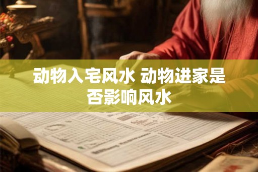 动物入宅风水 动物进家是否影响风水