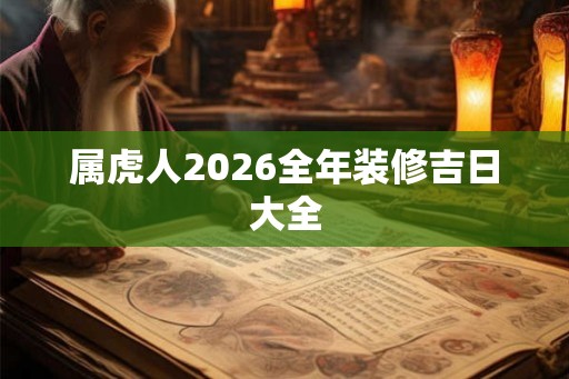 属虎人2026全年装修吉日大全 属虎人2026全年装修吉日大全