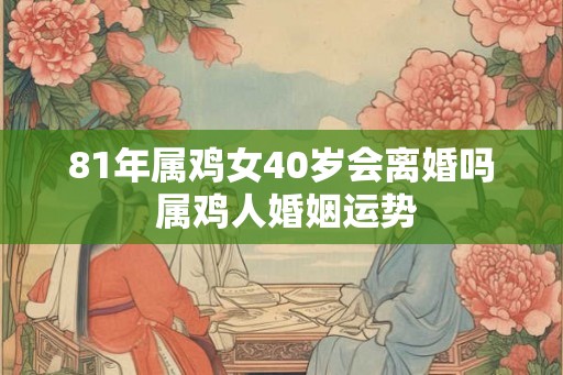 81年属鸡女40岁会离婚吗 属鸡人婚姻运势