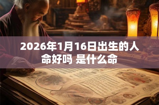 2026年1月16日出生的人命好吗 是什么命