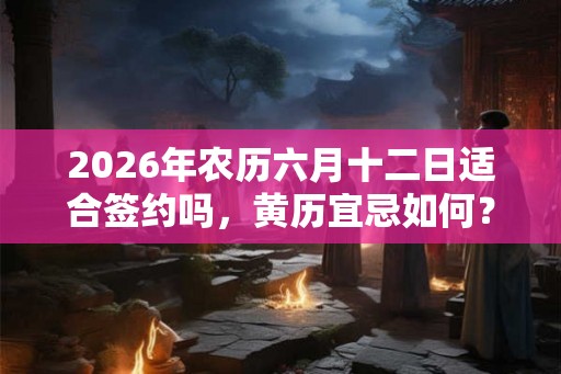 2026年农历六月十二日适合签约吗，黄历宜忌如何？