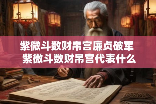 紫微斗数财帛宫廉贞破军 紫微斗数财帛宫代表什么 紫微斗数财帛宫廉贞破军 紫微斗数财帛宫代表什么