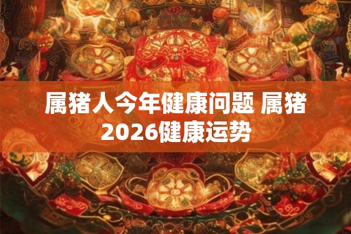 属猪人今年健康问题 属猪2026健康运势