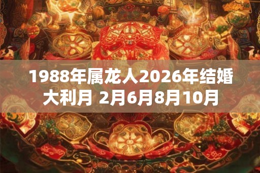 1988年属龙人2026年结婚大利月 2月6月8月10月