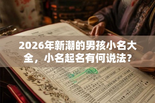 2026年新潮的男孩小名大全，小名起名有何说法？