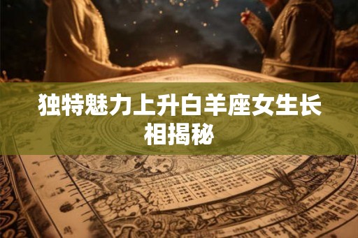独特魅力上升白羊座女生长相揭秘