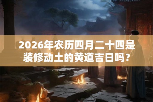 2026年农历四月二十四是装修动土的黄道吉日吗？