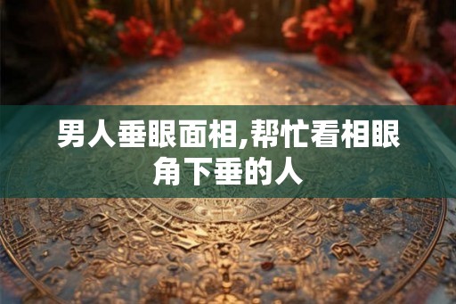 男人垂眼面相,帮忙看相眼角下垂的人