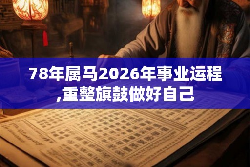 78年属马2026年事业运程,重整旗鼓做好自己