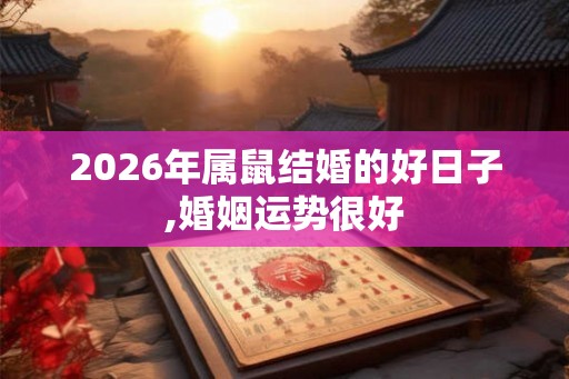 2026年属鼠结婚的好日子,婚姻运势很好