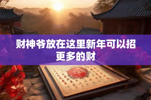 财神爷放在这里新年可以招更多的财