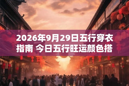 2026年9月29日五行穿衣指南 今日五行旺运颜色搭配 2026年9月29日五行穿衣指南 今日五行旺运颜色搭配