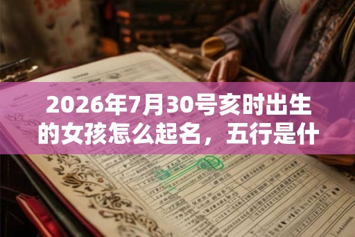 2026年7月30号亥时出生的女孩怎么起名，五行是什么？