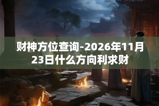 财神方位查询-2026年11月23日什么方向利求财