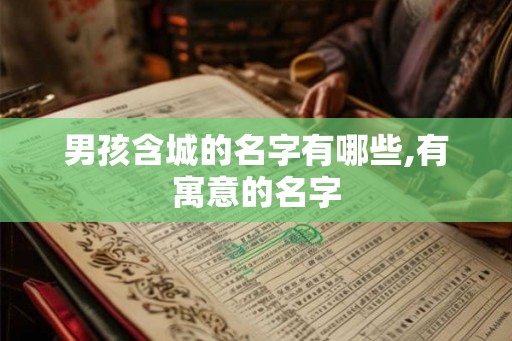 男孩含城的名字有哪些,有寓意的名字
