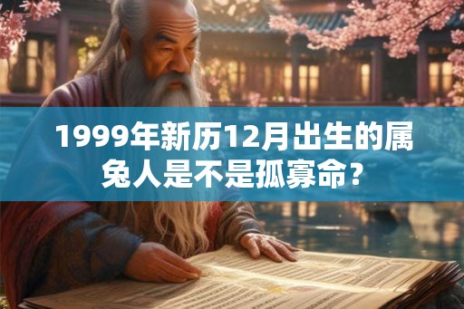 1999年新历12月出生的属兔人是不是孤寡命? 1999年新历12月出生的属兔人是不是孤寡命?