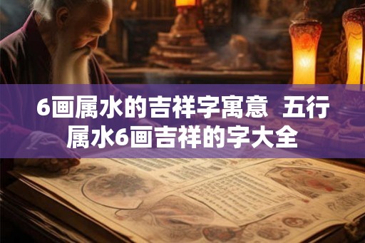 6画属水的吉祥字寓意  五行属水6画吉祥的字大全