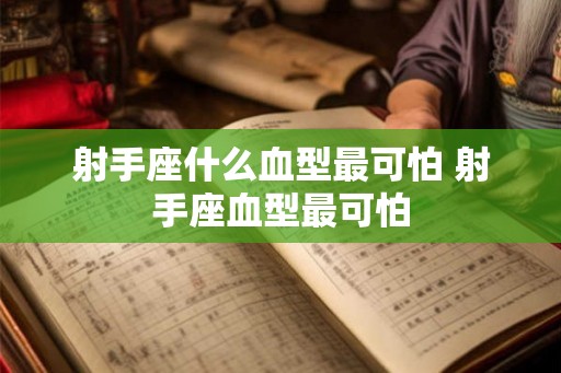 射手座什么血型最可怕 射手座血型最可怕