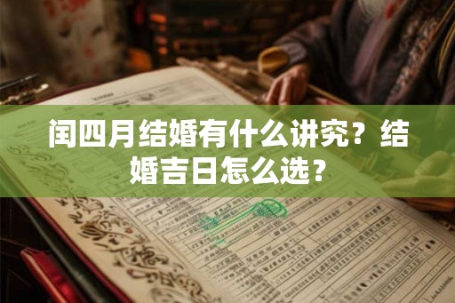 闰四月结婚有什么讲究?结婚吉日怎么选? 闰四月结婚有什么讲究?结婚吉日怎么选?